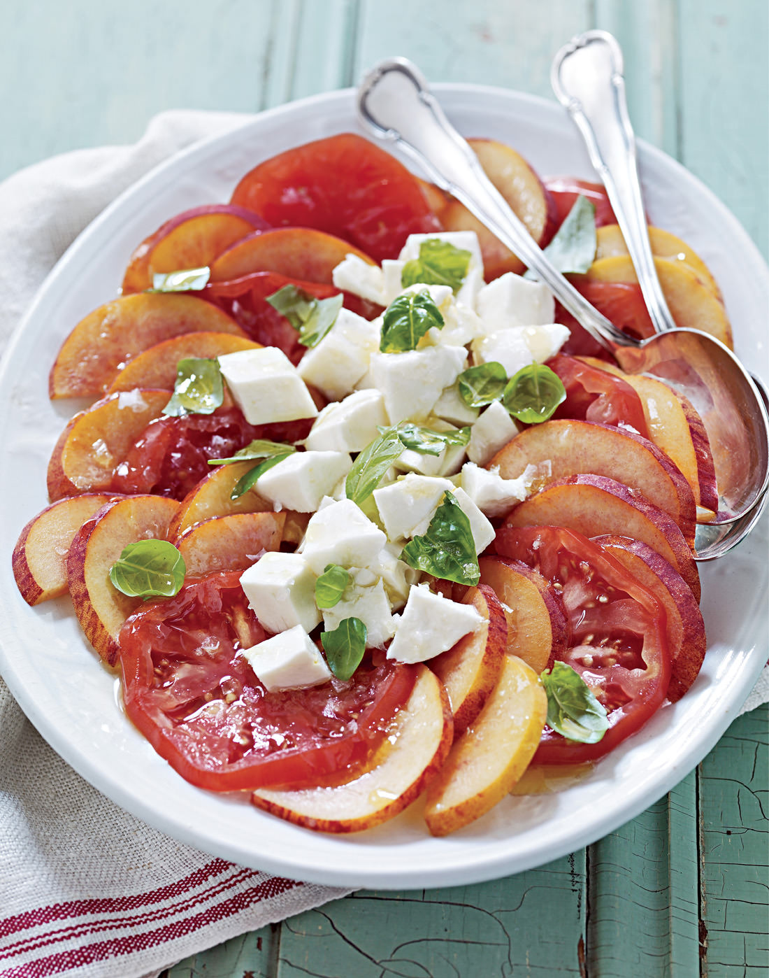 Peach, Tomato, and Burrata Salad