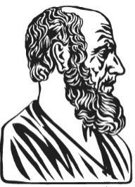 Side-view drawing of Hippocrates