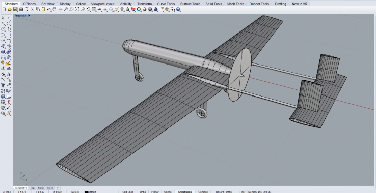 Snapshot of Decode-1 outer geometry as generated with the AirCONICS tool suite.