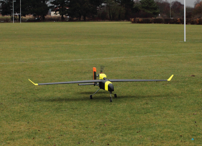 Photo of Aircraft with FDM-printed fuselage and wing tips.