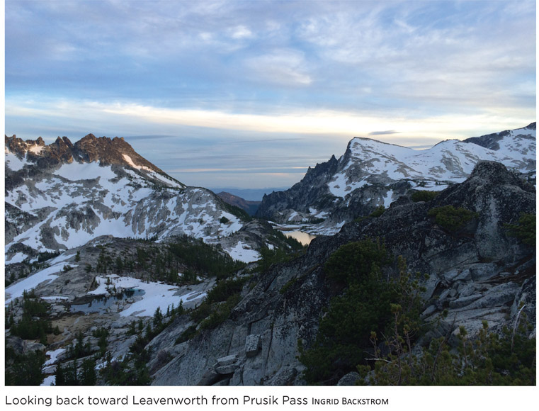 Looking back toward Leavenworth from Prusik Pass Ingrid Backstrom