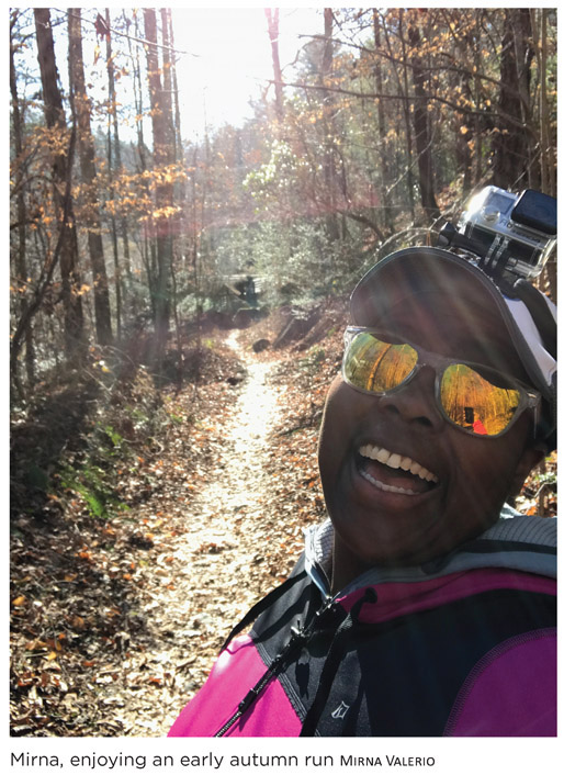 Mirna, enjoying an early autumn run Mirna Valerio