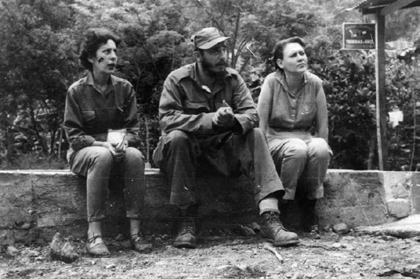 Celia Sánchez, Fidel Castro and Haydée Santamaría in the Sierra Maestra (1956–58).