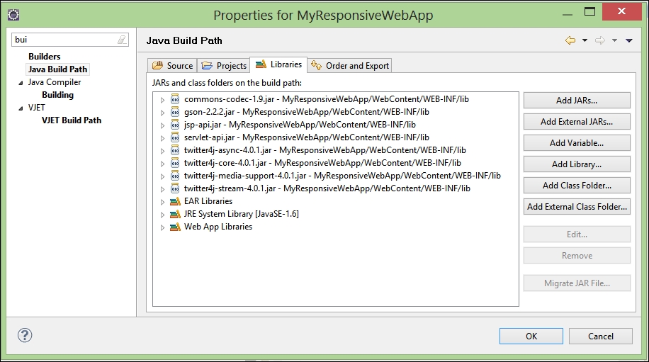 Configuring Twitter4J in a web application