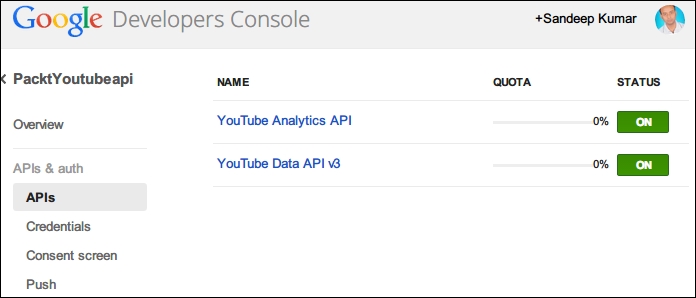 Configuring a YouTube API