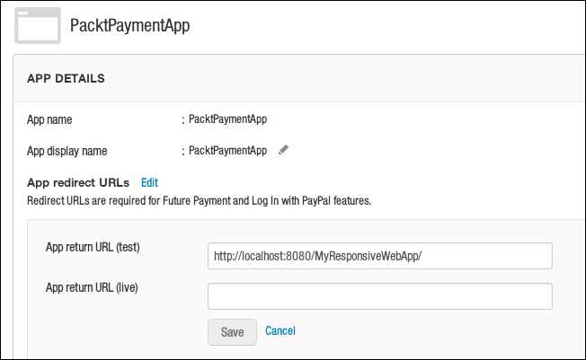 Configuring the PayPal Developer API