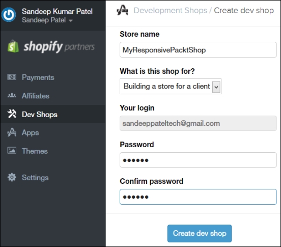 Configuring the Shopify API