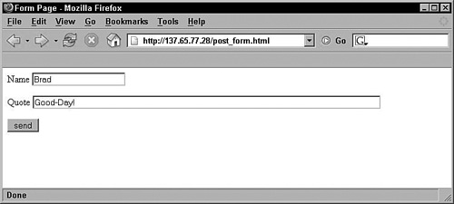 Web browser view of post_form.html code.