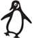 Penguin walking logo