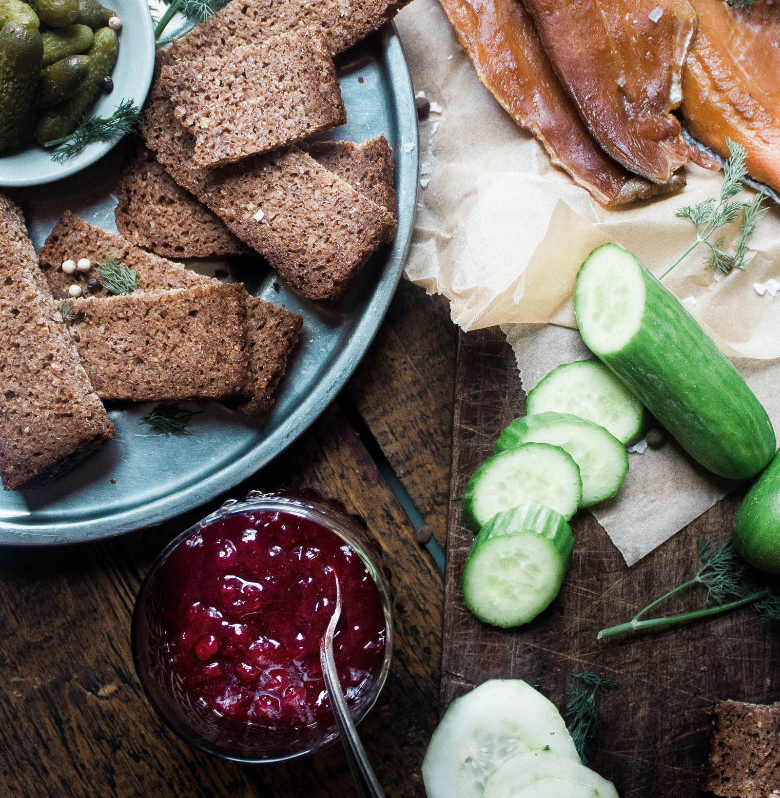 Photo of sandwich ingredients.