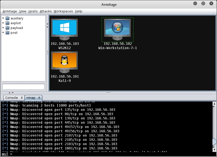 Discovering new machines with NMap