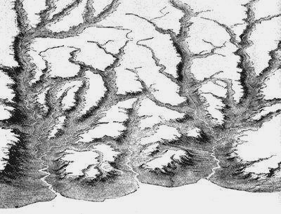 FIG. 2. Same valleys as shown in Fig. 1, in a still later stage of development.