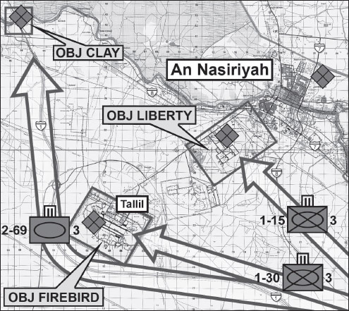 MAP 3. 3rd Brigade’s assault on Tallil and vicinity