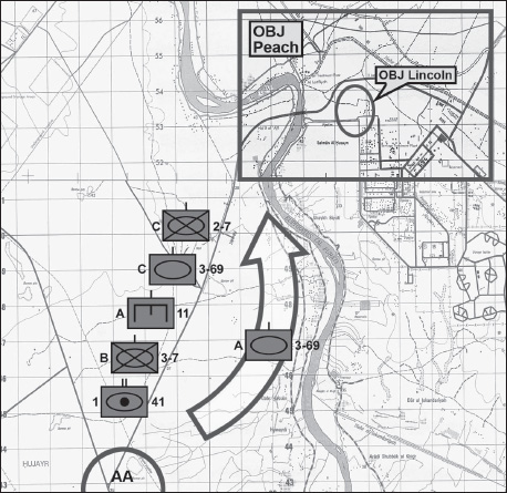 MAP 17. 3-69 AR advance to Objective Peach