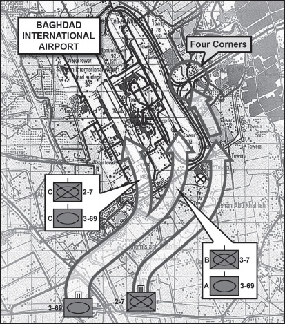 MAP 23. 1st Brigade assault on Baghdad International Airport