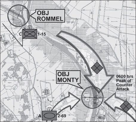 MAP 26. Iraqi counterattack at Titans