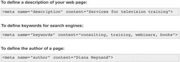 Figure 17.4 Website Metatags