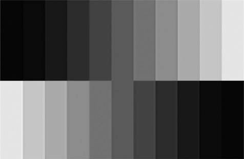 Figure 7.3 Stair Step (Gray Scale) Test Pattern