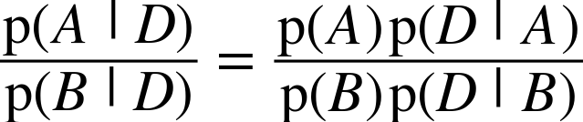 The odds form of Bayes’s theorem