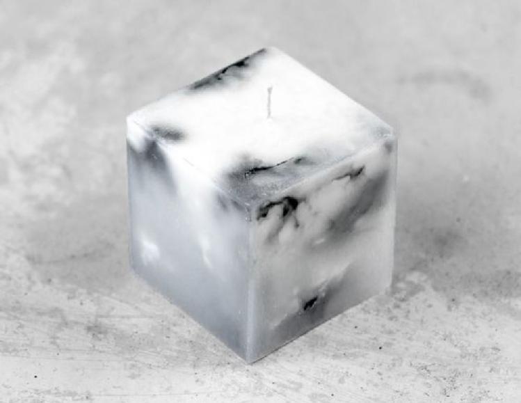 marble candle: 