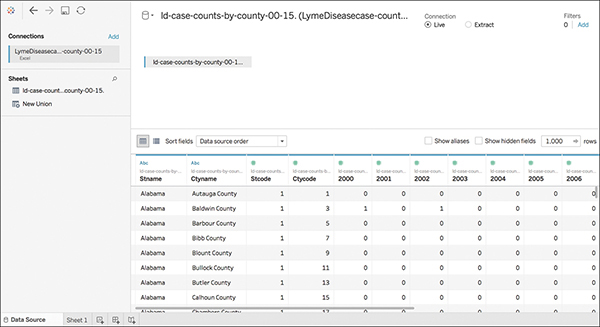 A screenshot of the Tableau interface is shown.