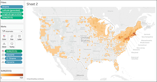 A screenshot of the Tableau interface explains the importance of color choice on a choropleth map.