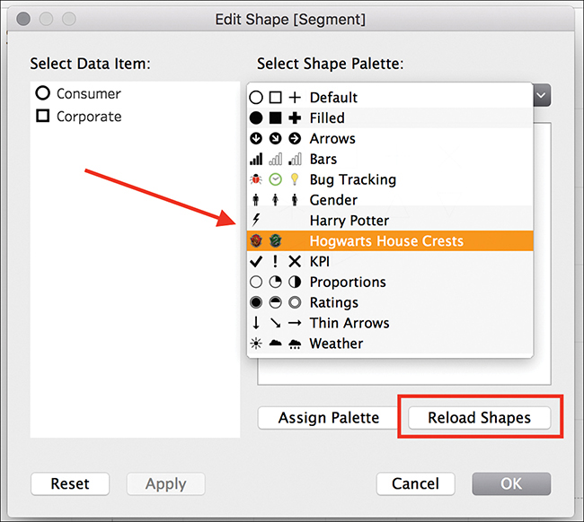 A screenshot of the "Edit Shape" dialog box.