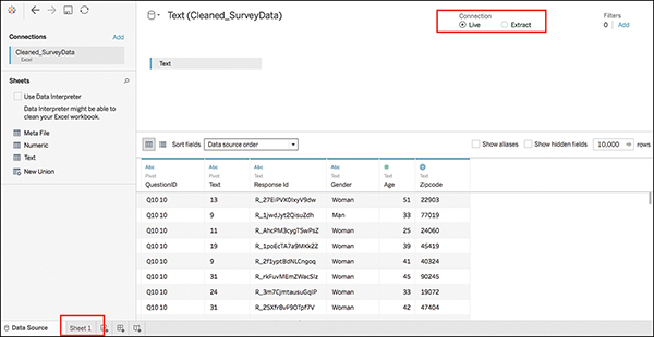 A screenshot of the Tableau interface illustrates how to generate the Extract dialog.