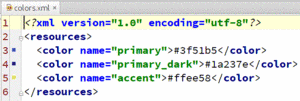 Color Resources in Android Studio