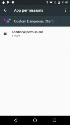 App Permissions in Settings, Showing Nothing Useful