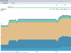 Android Profiler, Showing Memory Details