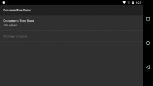 DocumentTree Demo, Running on Android 6.0