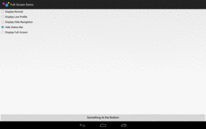 Sample UI, Full-Screen Mode, Nexus 10/Android 4.2