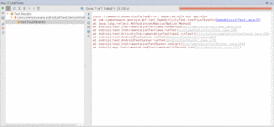 Android Studio, Showing Run Unit Tests Results With a Failure