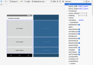 Vertical LinearLayout, with Full Attributes List