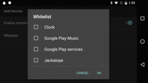 SAWMonitor Whitelist MultiSelectListPreference