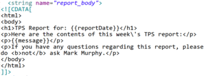 TPS Report Mustache Template