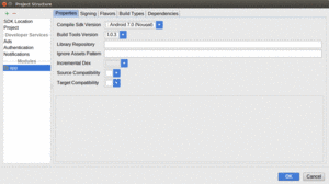 Project Structure Dialog, Module Category, Properties Tab