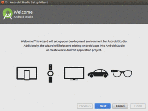 Android Studio Setup Wizard, First Page