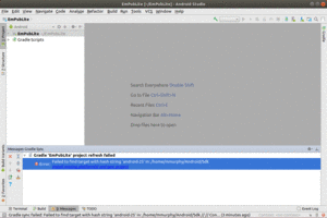 Android Studio, As Initially Launched, Showing a Different Error