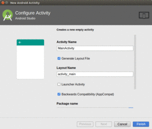 Android Studio New Activity Wizard