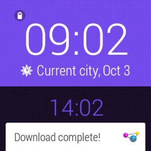 Simple Notification on Wear, As Originally Displayed, On Samsung Galaxy Gear