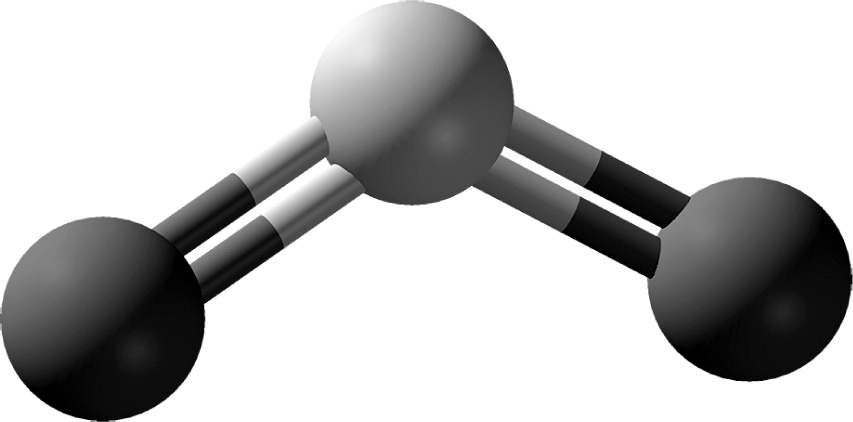 Sulfur dioxide (SO2)—currently 0.00001 parts per million in the air; you inhale 120 billion molecules every time you breathe