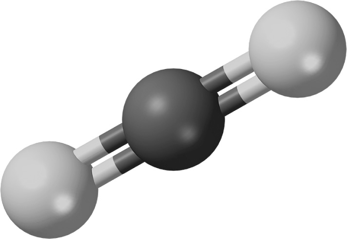 Carbon dioxide (CO2)—currently 400 parts per million in the air (and rising); you inhale 500 quadrillion molecules every time you breathe