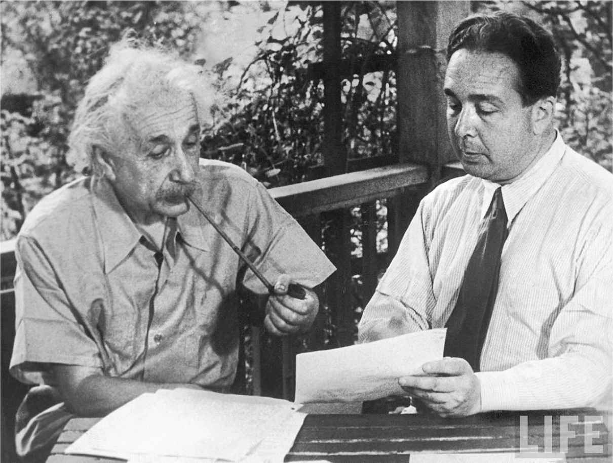 Leo Szilard (right), inventor of the nuclear chain reaction, collaborated with Albert Einstein on the invention of several types of refrigerators. (Courtesy of Los Alamos National Laboratory)