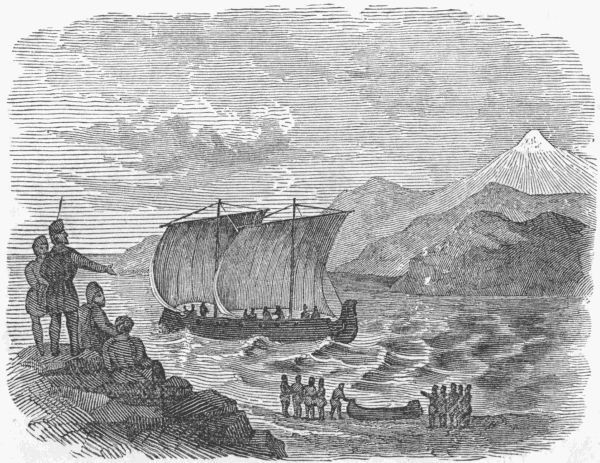 Northmen leaving Iceland.