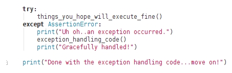 Exception handling