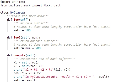 Using Mock objects in a unit test