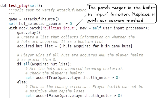 Third unit test – The play method